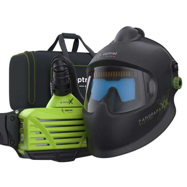 Ready to Weld package Panoramaxx quattro schwarz - Frischluftschweißhelm