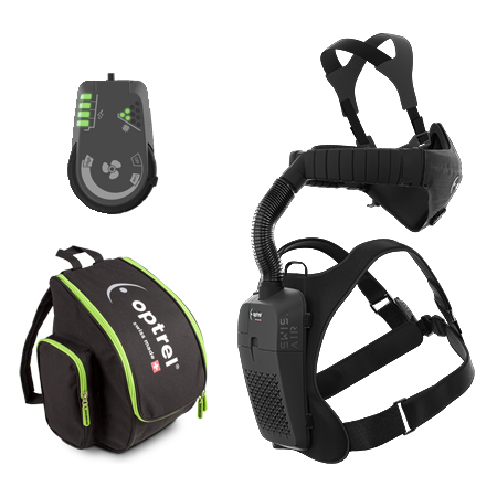 Swiss Air schwarz - Gebläseatemschutzgerät komplett mit control panel