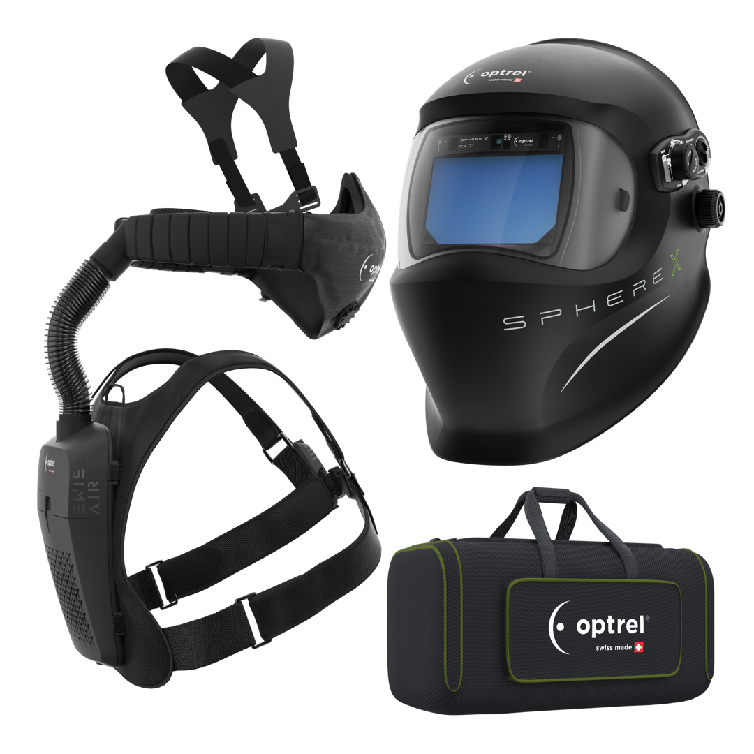 Ready to Weld package Sphere X CLT schwarz - Schweisshelm und Swiss Air