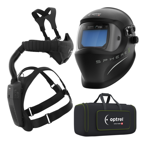 Ready to Weld package Sphere X CLT schwarz - Schweisshelm und Swiss Air