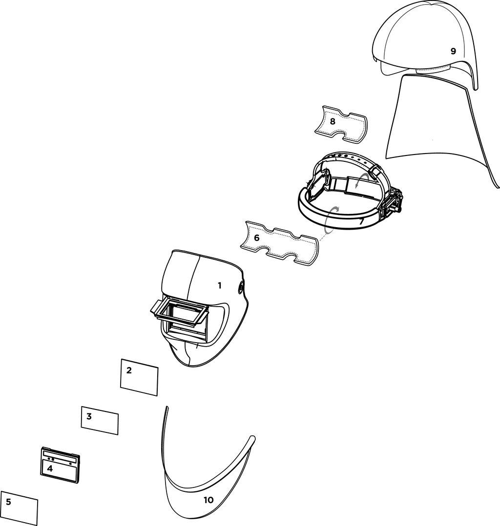 Liteflip Autopilot - schwarz: Schweisshelm Flip Up mit variabler Schutzstufe